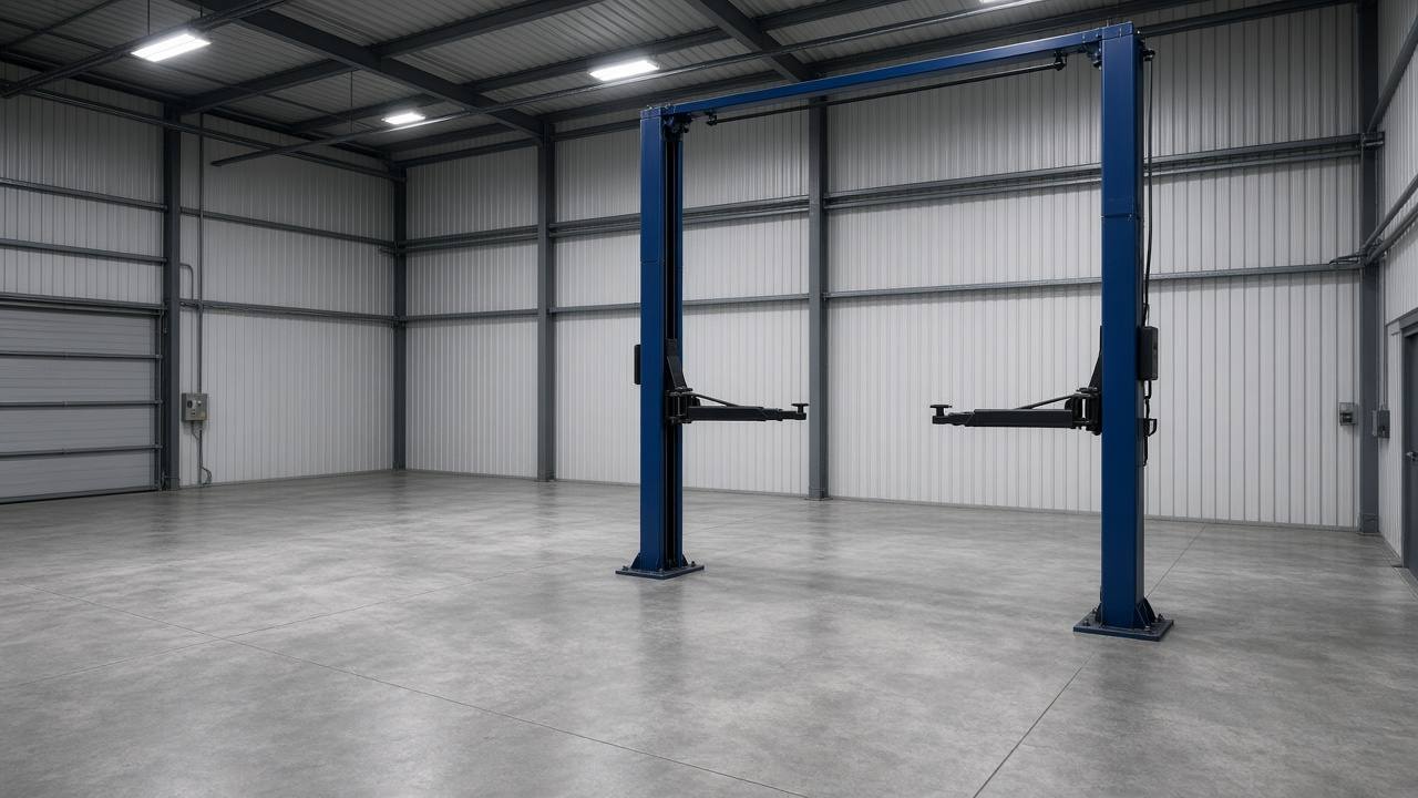 Illustration of three service bays